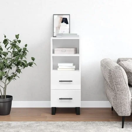 Glossy white plywood sideboard 34.5x34x90 cm by vidaXL, Sideboards - Ref: Foro24-828694, Price: 62,05 €, Discount: %