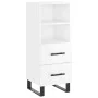 Glossy white plywood sideboard 34.5x34x90 cm by vidaXL, Sideboards - Ref: Foro24-828694, Price: 62,05 €, Discount: %