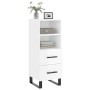 Hochglanzweißes Sperrholz-Sideboard 34,5 x 34 x 90 cm von vidaXL, Sideboards - Ref: Foro24-828694, Preis: 62,67 €, Rabatt: %
