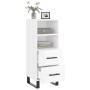 Hochglanzweißes Sperrholz-Sideboard 34,5 x 34 x 90 cm von vidaXL, Sideboards - Ref: Foro24-828694, Preis: 62,67 €, Rabatt: %