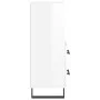 Aparador de madera contrachapada blanco brillante 34,5x34x90 cm de vidaXL, Aparadores - Ref: Foro24-828694, Precio: 55,85 €, ...