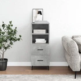 Betongraues Sperrholz-Sideboard 34,5 x 34 x 90 cm von vidaXL, Sideboards - Ref: Foro24-828688, Preis: 49,20 €, Rabatt: %