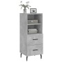 Aparador de madera contrachapada gris hormigón 34,5x34x90 cm de vidaXL, Aparadores - Ref: Foro24-828688, Precio: 55,19 €, Des...