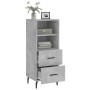 Betongraues Sperrholz-Sideboard 34,5 x 34 x 90 cm von vidaXL, Sideboards - Ref: Foro24-828688, Preis: 55,19 €, Rabatt: %