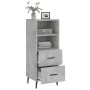 Betongraues Sperrholz-Sideboard 34,5 x 34 x 90 cm von vidaXL, Sideboards - Ref: Foro24-828688, Preis: 49,20 €, Rabatt: %