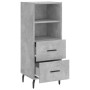Aparador de madera contrachapada gris hormigón 34,5x34x90 cm de vidaXL, Aparadores - Ref: Foro24-828688, Precio: 55,19 €, Des...