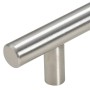 Tiradores para armarios 10 uds acero inoxidable plateado 160 mm