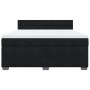 Cama box spring con colchón terciopelo negro 180x200 cm