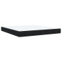 Cama box spring con colchón terciopelo negro 180x200 cm