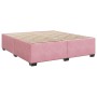 Cama box spring con colchón terciopelo rosa 180x200 cm en Camas y somieres | Comprar online en Foro24