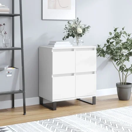 Weißes Sperrholz-Sideboard 60x35x70 cm von vidaXL, Sideboards - Ref: Foro24-831220, Preis: 73,76 €, Rabatt: %