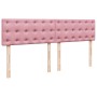 Cama box spring con colchón terciopelo rosa 180x200 cm en Camas y somieres | Comprar online en Foro24
