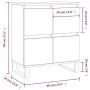Weißes Sperrholz-Sideboard 60x35x70 cm von vidaXL, Sideboards - Ref: Foro24-831220, Preis: 73,76 €, Rabatt: %