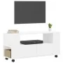 White engineered wood TV cabinet 102x34.5x43 cm by vidaXL, TV Furniture - Ref: Foro24-833742, Price: 88,80 €, Discount: %