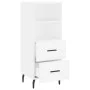 Weißes Sideboard aus Holzwerkstoff, 34,5 x 34 x 90 cm von vidaXL, Sideboards - Ref: Foro24-828684, Preis: 50,89 €, Rabatt: %