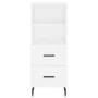 Weißes Sideboard aus Holzwerkstoff, 34,5 x 34 x 90 cm von vidaXL, Sideboards - Ref: Foro24-828684, Preis: 50,89 €, Rabatt: %