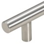 Tiradores para armarios 5 uds acero inoxidable plateado 192 mm