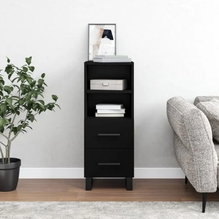 Aparador de madera contrachapada negro 34,5x34x90 cm de vidaXL, Aparadores - Ref: Foro24-828693, Precio: 70,62 €, Descuento: %