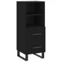 Aparador de madera contrachapada negro 34,5x34x90 cm de vidaXL, Aparadores - Ref: Foro24-828693, Precio: 70,62 €, Descuento: %