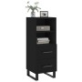 Aparador de madera contrachapada negro 34,5x34x90 cm de vidaXL, Aparadores - Ref: Foro24-828693, Precio: 71,47 €, Descuento: %