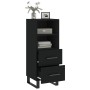 Aparador de madera contrachapada negro 34,5x34x90 cm de vidaXL, Aparadores - Ref: Foro24-828693, Precio: 71,47 €, Descuento: %