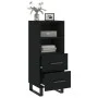 Aparador de madera contrachapada negro 34,5x34x90 cm de vidaXL, Aparadores - Ref: Foro24-828693, Precio: 70,62 €, Descuento: %