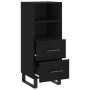 Aparador de madera contrachapada negro 34,5x34x90 cm de vidaXL, Aparadores - Ref: Foro24-828693, Precio: 70,62 €, Descuento: %