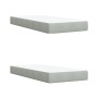 Cama box spring con colchón terciopelo gris claro 200x200 cm
