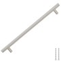 Tiradores para armarios 5 uds acero inoxidable plateado 224 mm