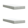 Cama box spring con colchón terciopelo gris claro 200x200 cm