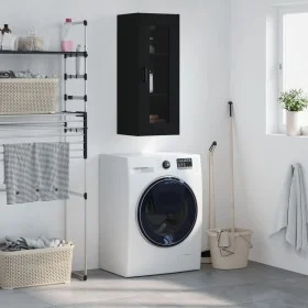 Black wall cabinet 34.5x34x90 cm by vidaXL, Sideboards - Ref: Foro24-828909, Price: 51,76 €, Discount: %