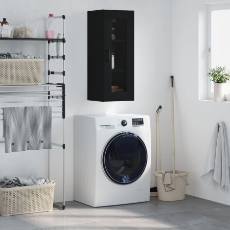 Armario de pared negro 34,5x34x90 cm de vidaXL, Aparadores - Ref: Foro24-828909, Precio: 52,33 €, Descuento: %