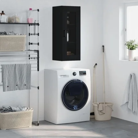 Black wall cabinet 34.5x34x90 cm by vidaXL, Sideboards - Ref: Foro24-828909, Price: 51,68 €, Discount: %