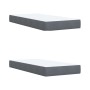 Cama box spring con colchón terciopelo gris oscuro 200x200 cm
