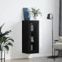 Black wall cabinet 34.5x34x90 cm by vidaXL, Sideboards - Ref: Foro24-828909, Price: 51,68 €, Discount: %