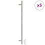 Tiradores para armarios 5 uds acero inoxidable plateado 320 mm