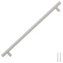 Tiradores para armarios 5 uds acero inoxidable plateado 320 mm
