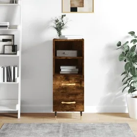 Smoked oak engineered wood sideboard 34.5x34x90 cm by vidaXL, Sideboards - Ref: Foro24-828649, Price: 50,77 €, Discount: %