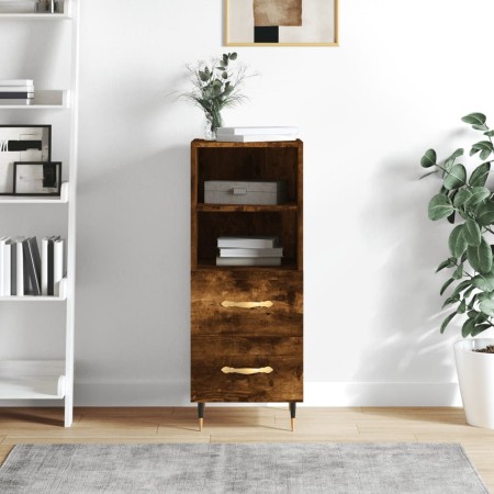 Sideboard aus geräuchertem Eichenholzwerkstoff, 34,5 x 34 x 90 cm von vidaXL, Sideboards - Ref: Foro24-828649, Preis: 51,28 €...