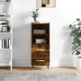 Sideboard aus geräuchertem Eichenholzwerkstoff, 34,5 x 34 x 90 cm von vidaXL, Sideboards - Ref: Foro24-828649, Preis: 51,28 €...