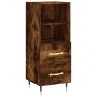 Sideboard aus geräuchertem Eichenholzwerkstoff, 34,5 x 34 x 90 cm von vidaXL, Sideboards - Ref: Foro24-828649, Preis: 51,28 €...