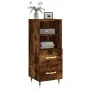 Smoked oak engineered wood sideboard 34.5x34x90 cm by vidaXL, Sideboards - Ref: Foro24-828649, Price: 50,77 €, Discount: %