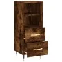 Smoked oak engineered wood sideboard 34.5x34x90 cm by vidaXL, Sideboards - Ref: Foro24-828649, Price: 50,77 €, Discount: %