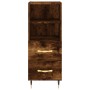 Aparador madera de ingeniería roble ahumado 34,5x34x90 cm de vidaXL, Aparadores - Ref: Foro24-828649, Precio: 51,22 €
