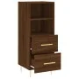 Oak brown engineered wood sideboard 34.5x34x90 cm by vidaXL, Sideboards - Ref: Foro24-828659, Price: 52,95 €, Discount: %