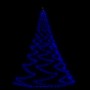 Árbol de pared con gancho metálico 720 LED azul 5 m