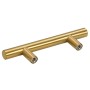 Tiradores para armarios 10 uds acero inoxidable dorado 64 mm