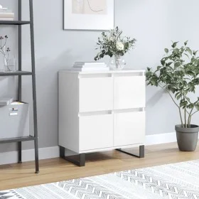 Hochglanzweißes Sperrholz-Sideboard 60x35x70 cm von vidaXL, Sideboards - Ref: Foro24-831222, Preis: 96,99 €, Rabatt: %