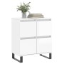 Aparador de madera contrachapada blanco brillante 60x35x70 cm de vidaXL, Aparadores - Ref: Foro24-831222, Precio: 101,35 €, D...