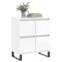 Hochglanzweißes Sperrholz-Sideboard 60x35x70 cm von vidaXL, Sideboards - Ref: Foro24-831222, Preis: 96,99 €, Rabatt: %